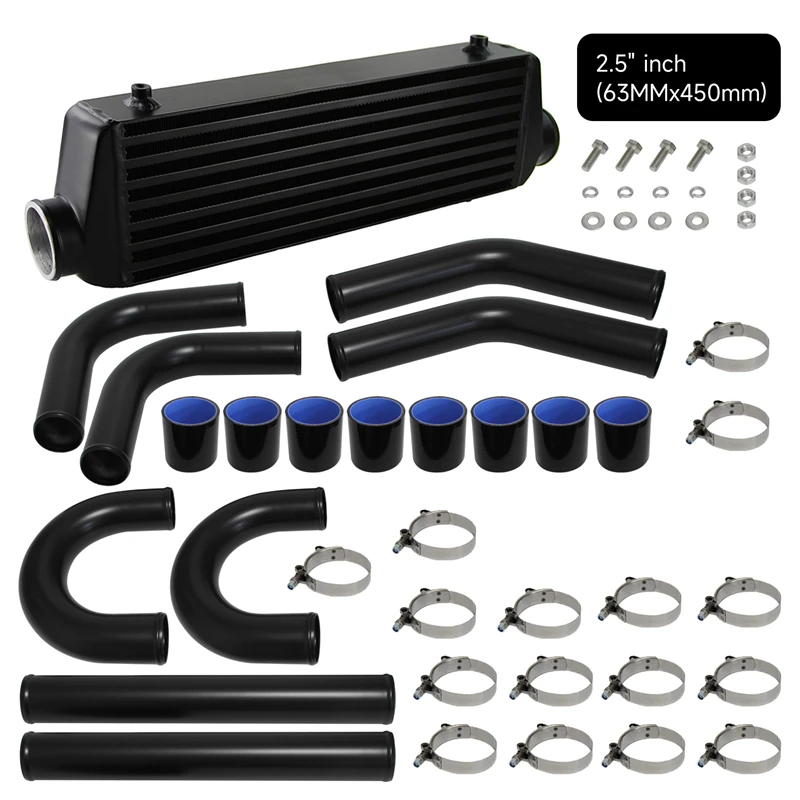 

Универсальный интеркулер 550x140x65 мм с 8 шт. алюминиевых трубопроводов с наружным диаметром 2,5/63 мм, Комплект «сделай сам»