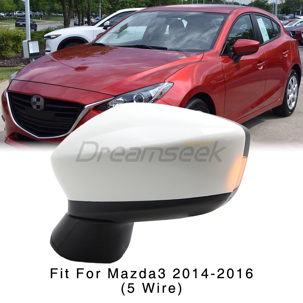 Зеркало левой боковой двери для Mazda3 Axela 2014-2016 лампа заднего вида с указателем