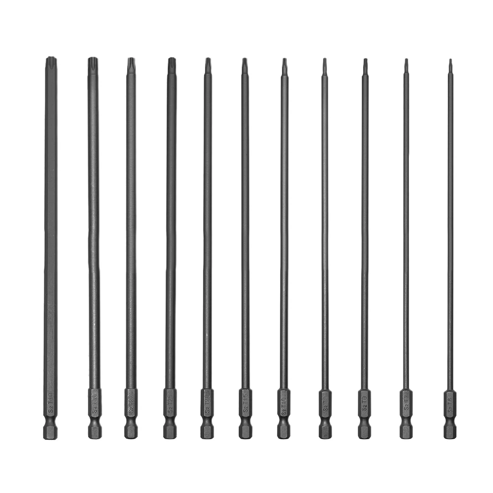 11 шт. 75 мм набор сверл с головкой Torx стальной магнитный бит T6-T40 1/4 дюйма