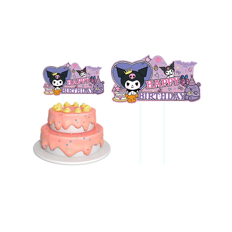 Новый мультяшный Sanrio Kuromi милая фотография украшение на тему дня рождения баннер