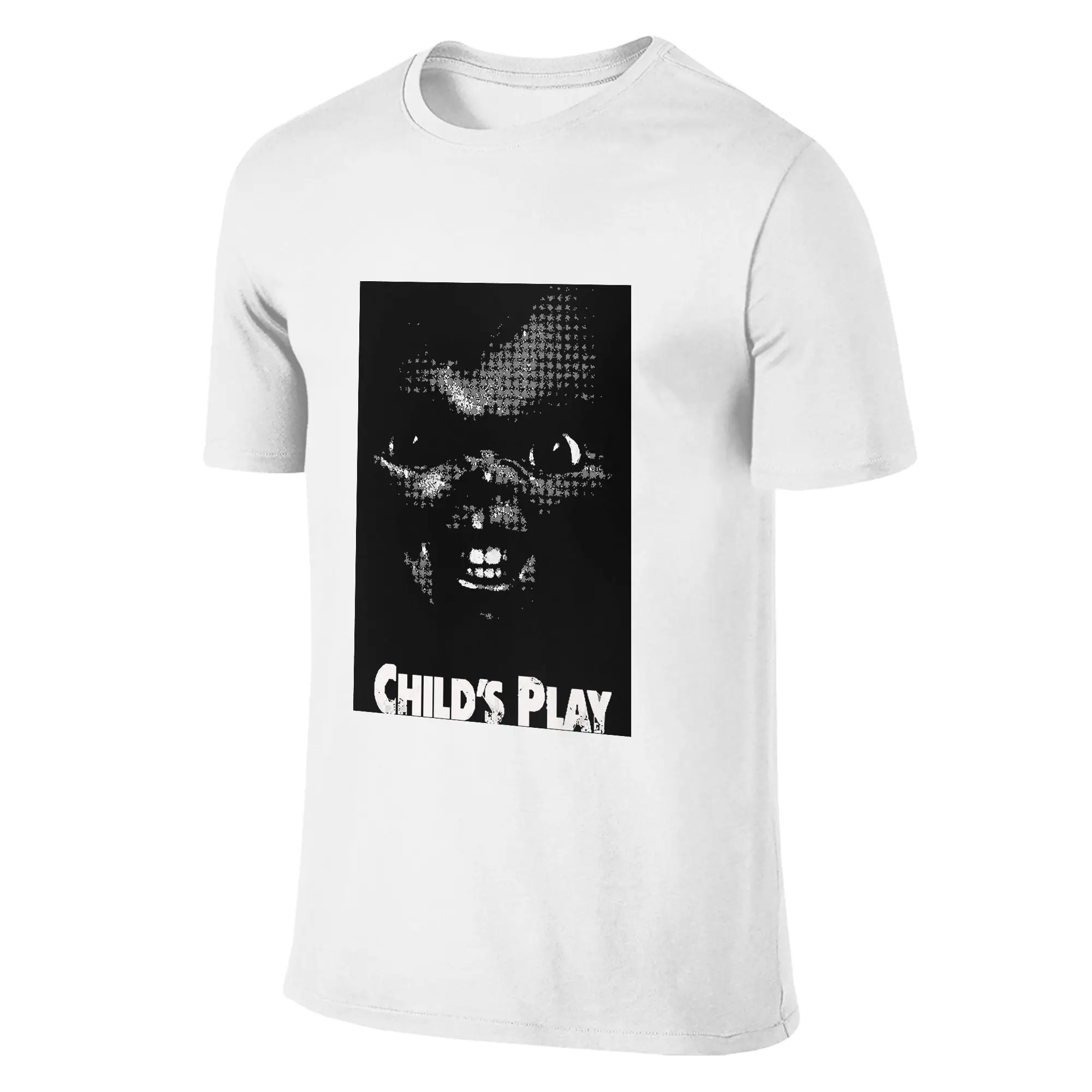 Фото Мужская футболка Child's Play Chucky, двусторонняя, оверсайз, с круглым вырезом, хлопковая, короткая, летняя №5