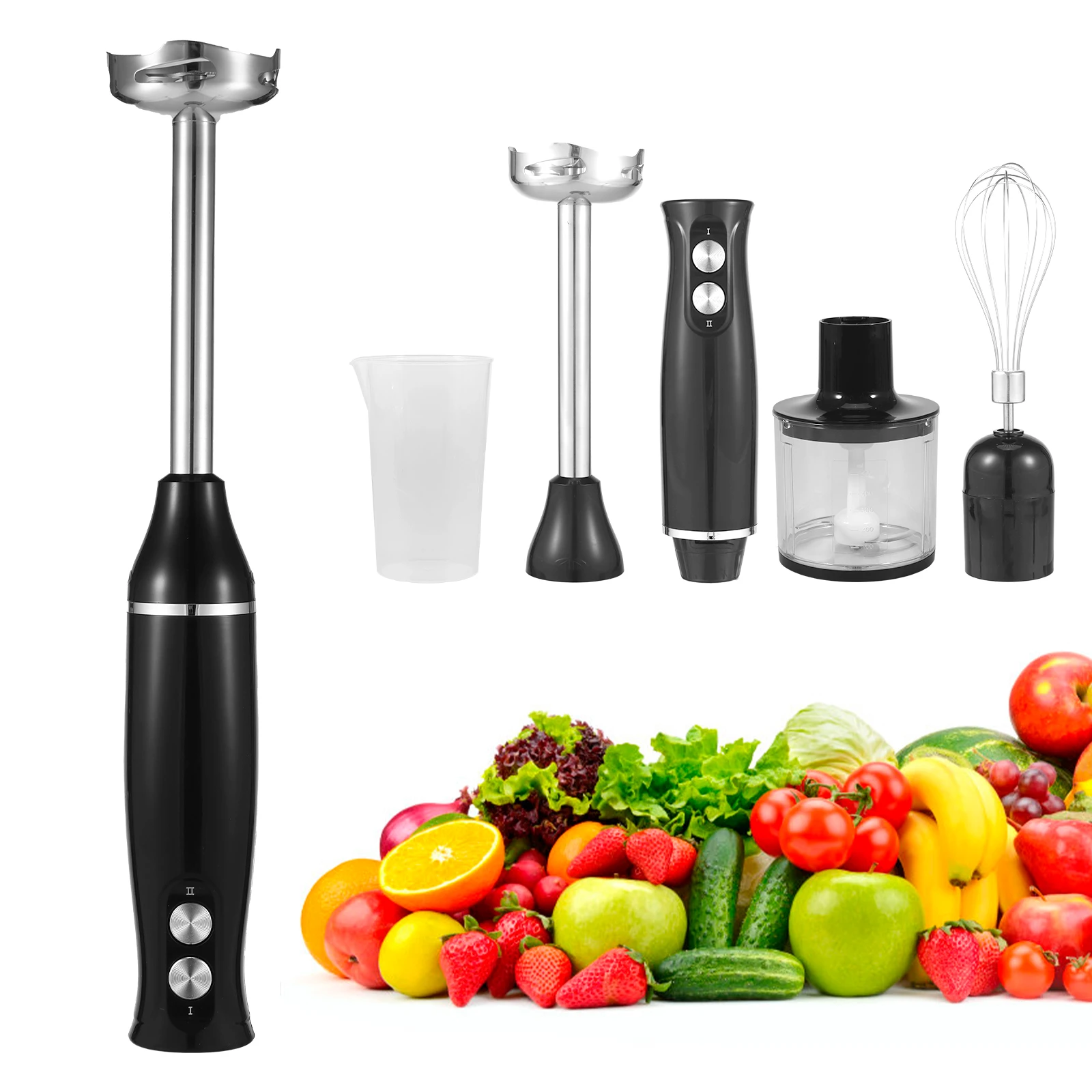Immersion Hand Blender 2 Adjustable Speed Hand Stick Blender