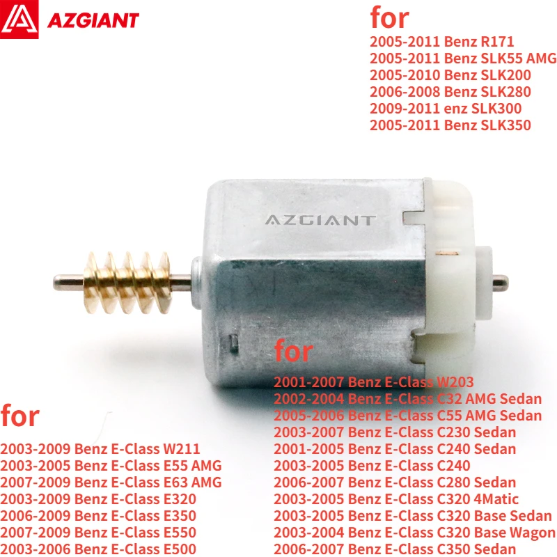 

Azgiant Door Lock Motor For Mercedes Benz R171 W203/211 SLK55/200/280/300/350 E55/63/320/350/550/500 C32/55/230/240/280/320/350