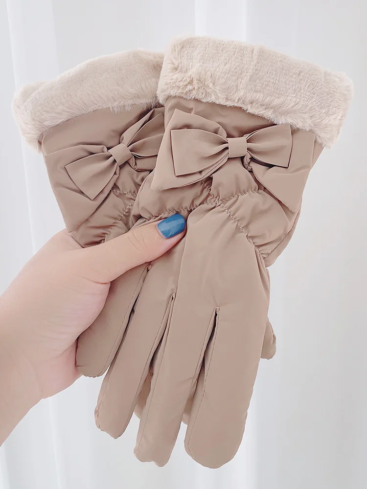 

Winter Touch Screen Gloves Outdoor Cycling Gloves Fashion Women Gloves Warm Cute Furry Mittens Keep Warm Windproof Gloves