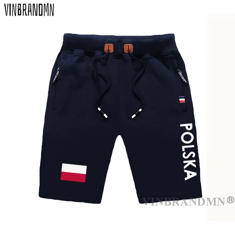 Poland Polish Pole POLAK mens shorts beach new men's board flag workout zipper pocket sweat bodybuilding POLSKA