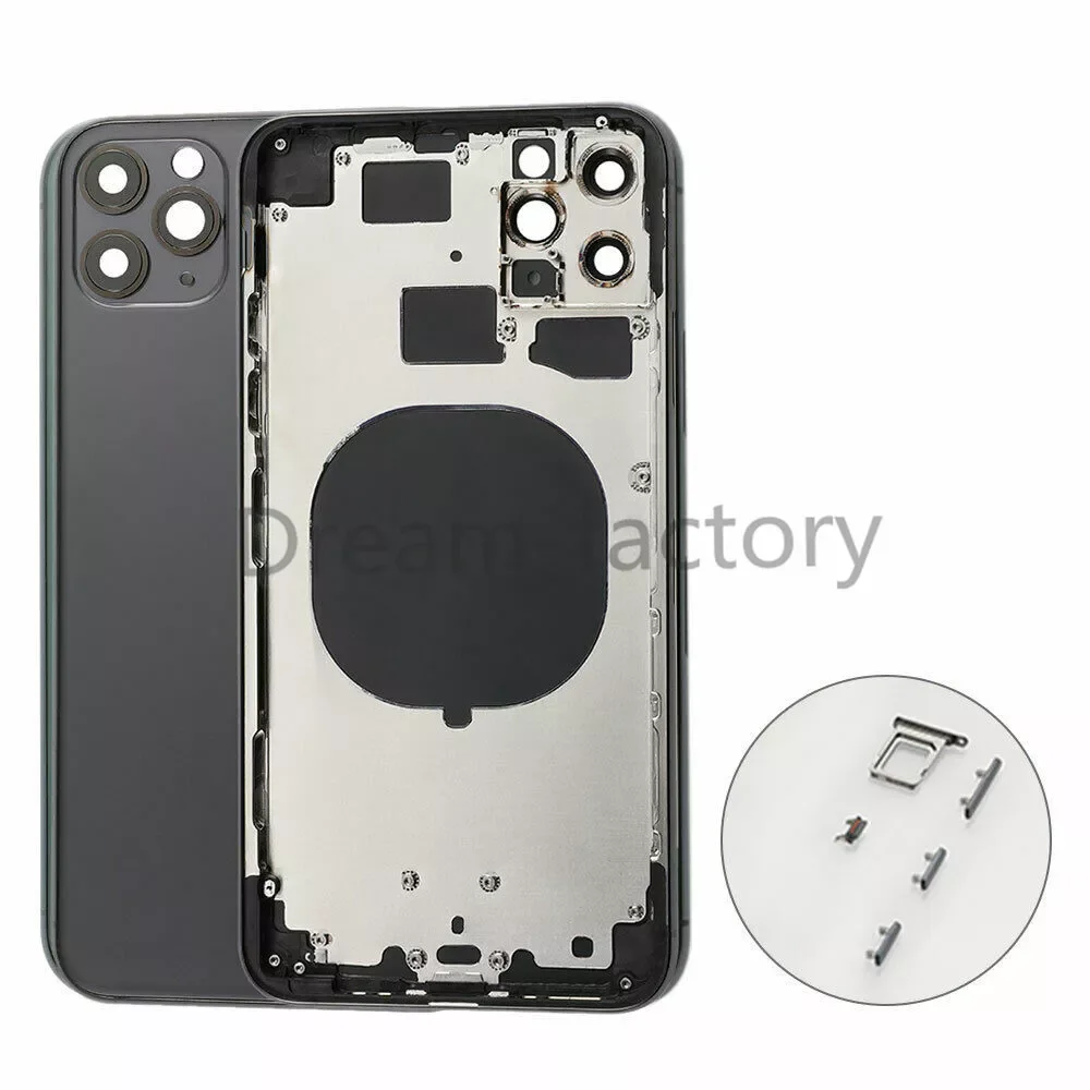 

OEM Back Rear Cover Housing Battery Door frame with Part Side Buttons for iPhone 11 Pro Max