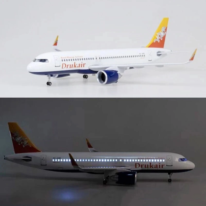 1/80-47 см самолет 320NEO A320 NEO Air Bhutan Drukair Airlines модель игрушки свет и шасси колеса литая