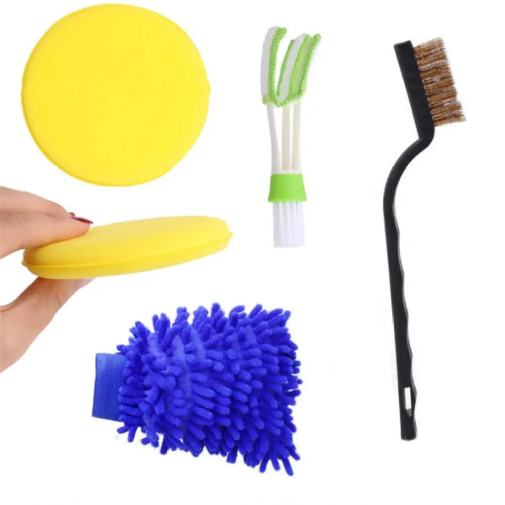 

15pcs Multi Function Ice Shovel Wheel Wash Air Vents Durable Sponge Car Cleaning Tool Lightweight Reusable Detailing Brush Set
