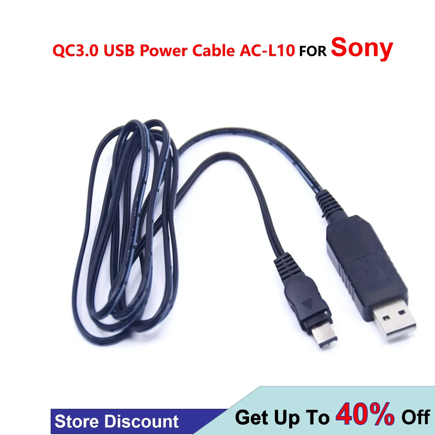 

AC-L10 AC-L100 AC-L15 QC3.0 USB Power Cable Adapter For Sony Cybershot DCR-TRV MVC-FD DSC-S30 DSC-F707 DSC-F717 DSC-F828