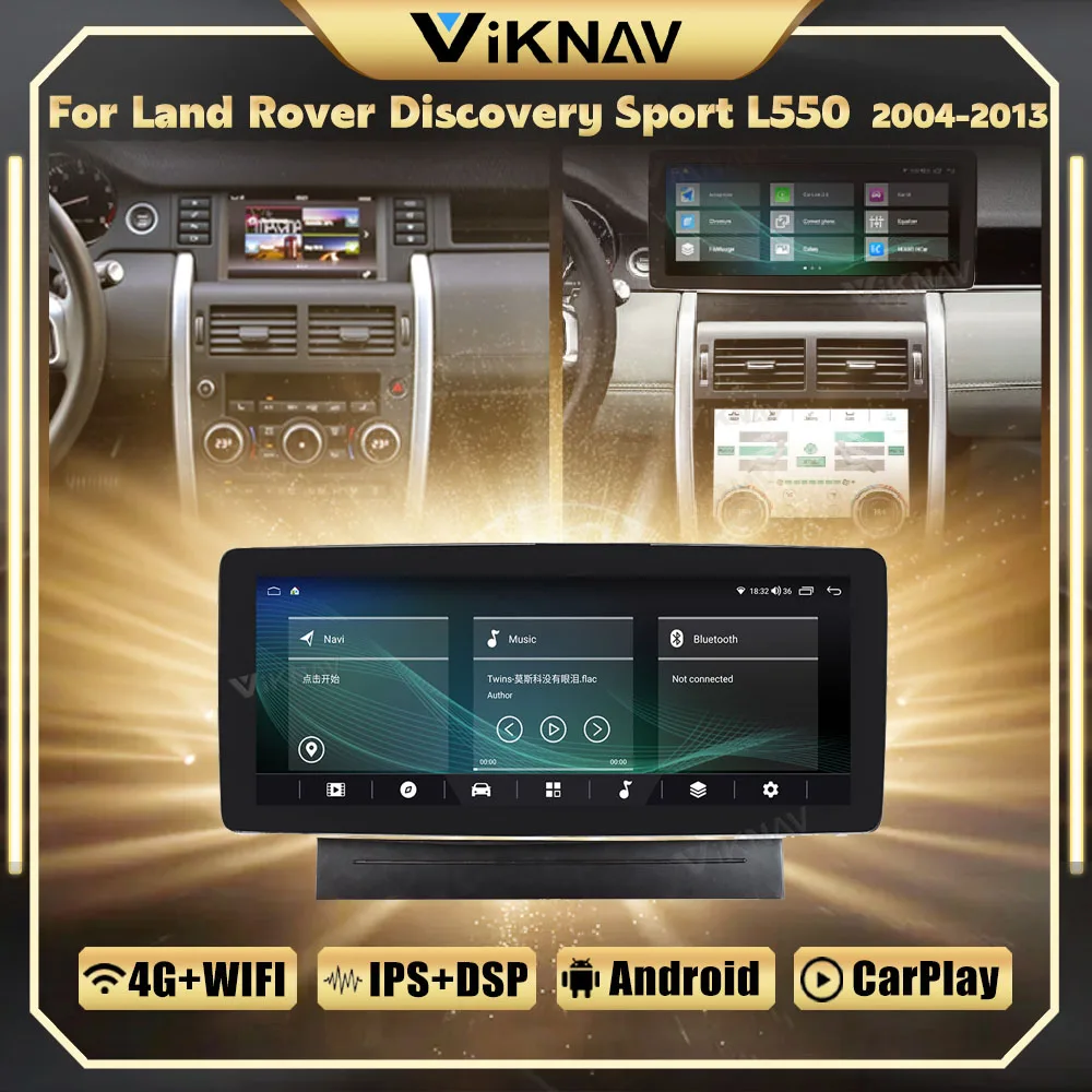 

12.3 Inch Android 10 Car Radio AC Panel For Land Rover Discovery Sport L550 2015-2019 Multimedia Player GPS Navi Dual System