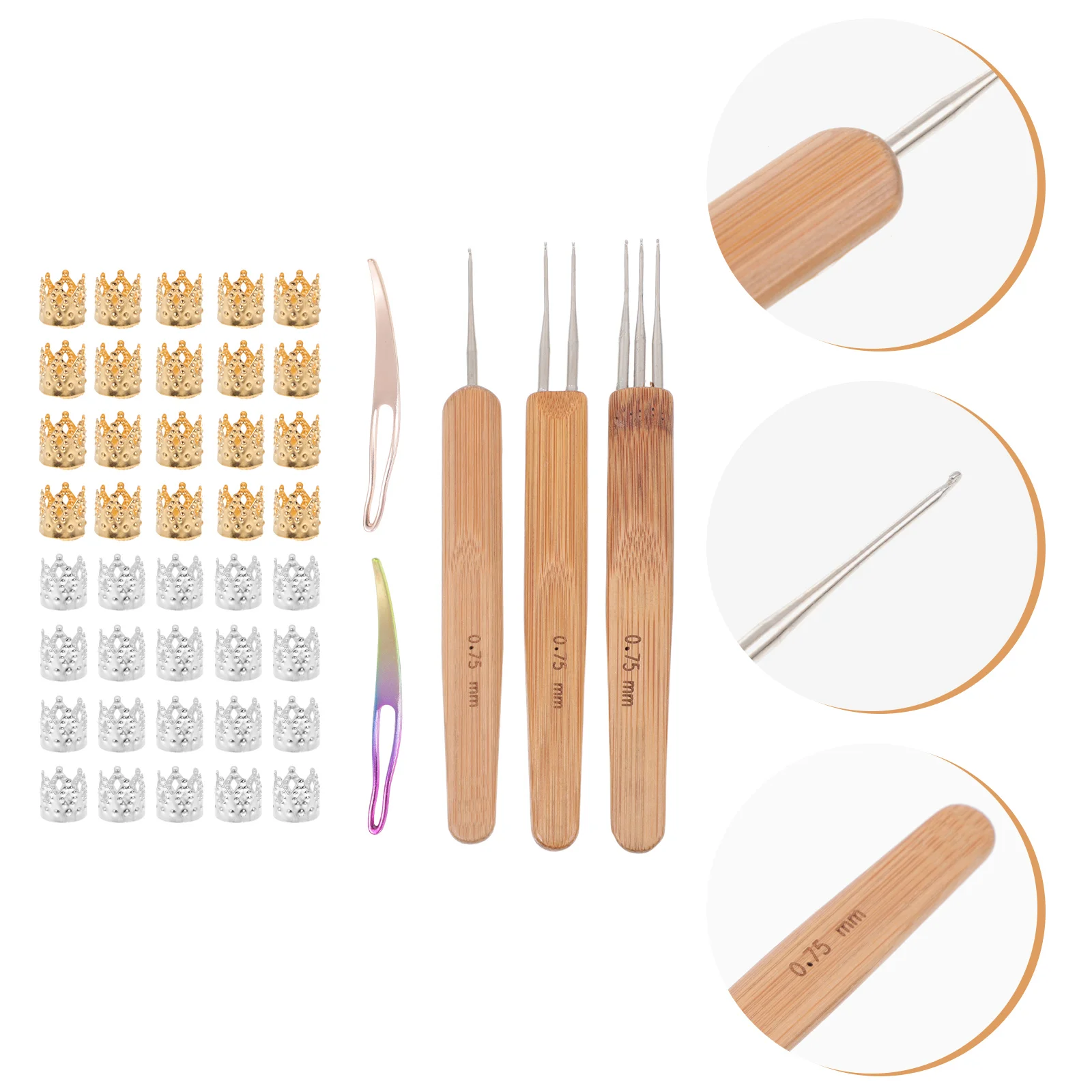

1 Set Crochet Hook Practical Hair Weaving Crochet Weaving Tools
