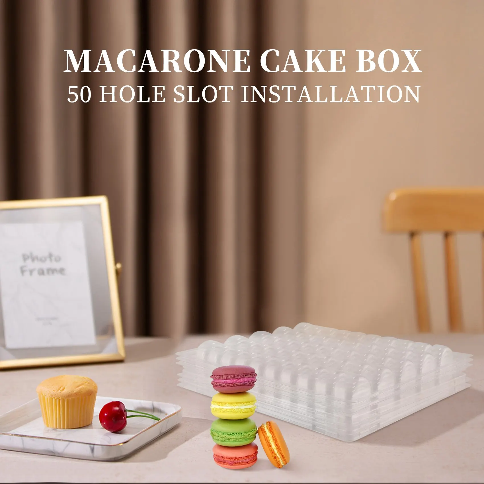 

Clear PET Closeable French Macaron Storage Trays - Holds 50 Macarons Per Set - Pack of 4Sets