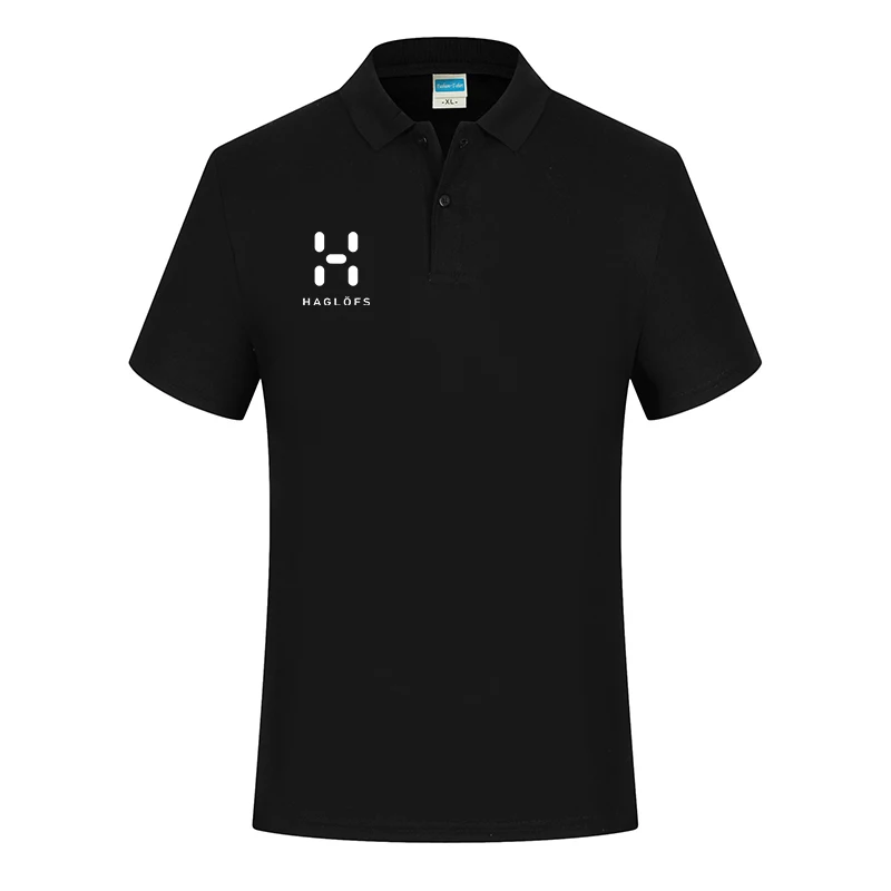 

2022 New HAGLOFS Summer Fashion Polo Shirt Men's Printed Casual Short Sleeve Lapel Slim Handsome Jogging Fitness Sportswear