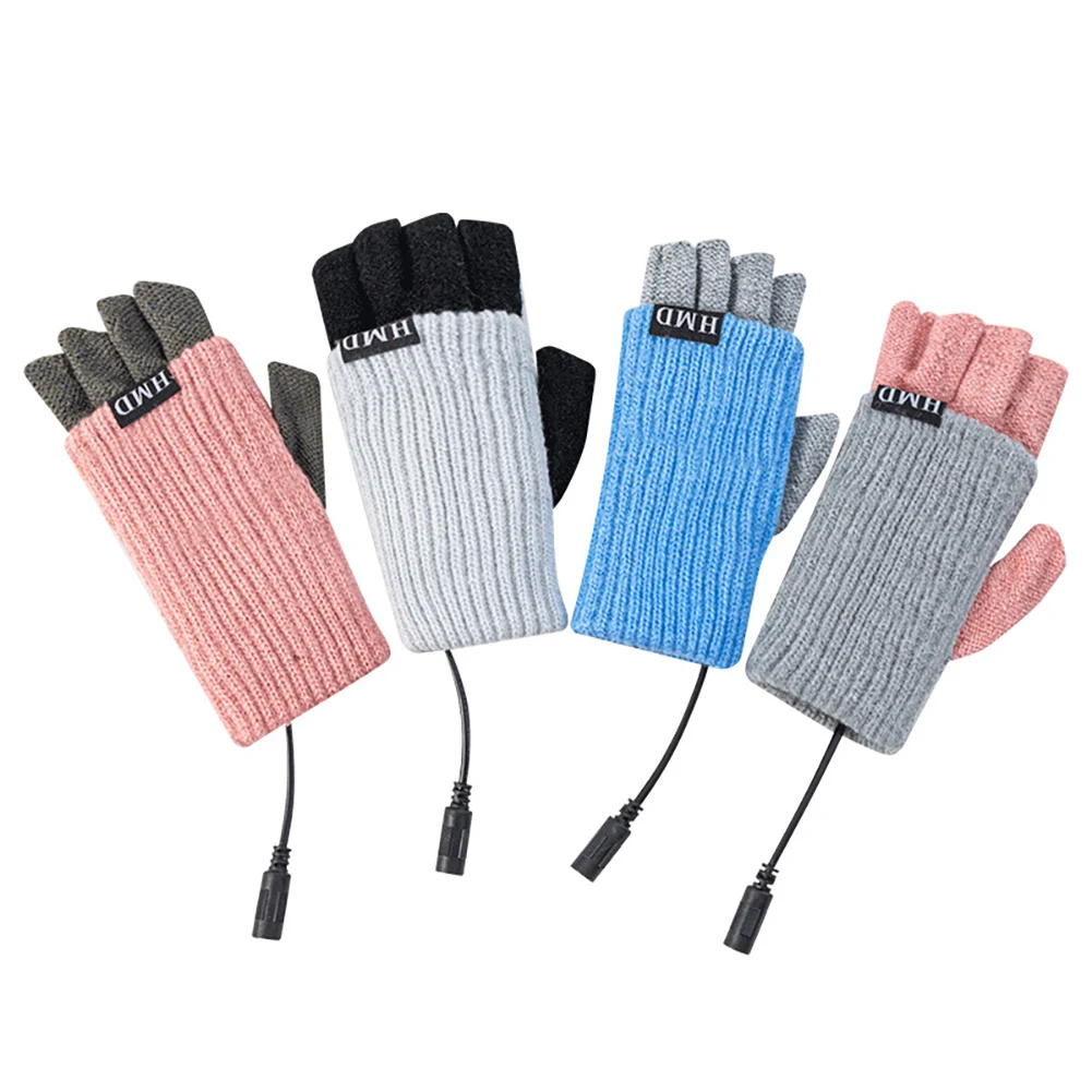 

Winter Practical Heated Riding Gloves USB Charging Warm Hand Gloves Outdoor Cycling Skiing Thermal Gloves Windproof Mitten