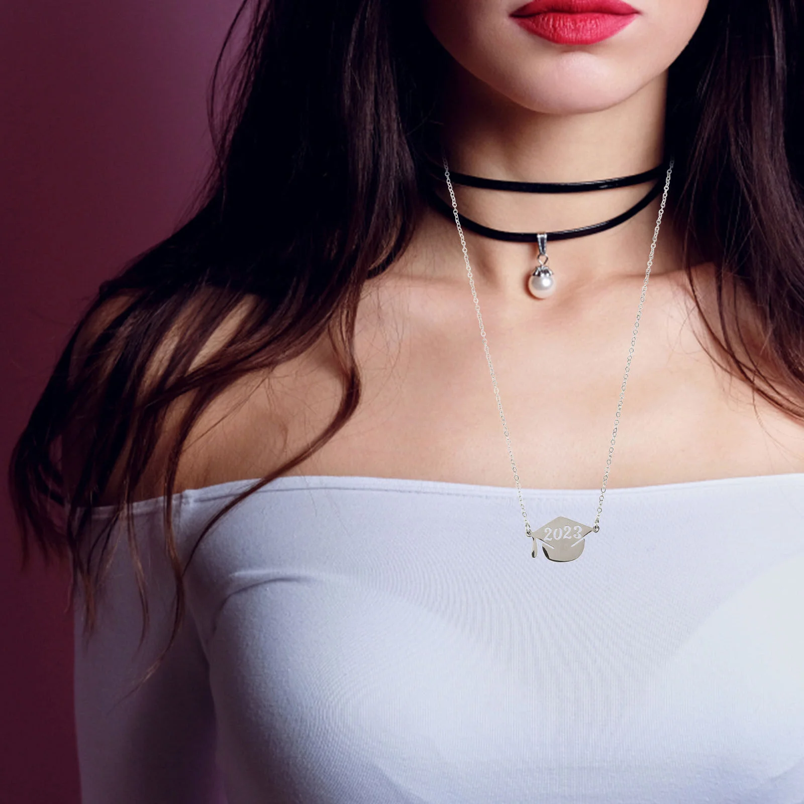 Fashionable Necklace for Graduation Graduation Gift Jewelry Neck Doctoral Hat Jewelry