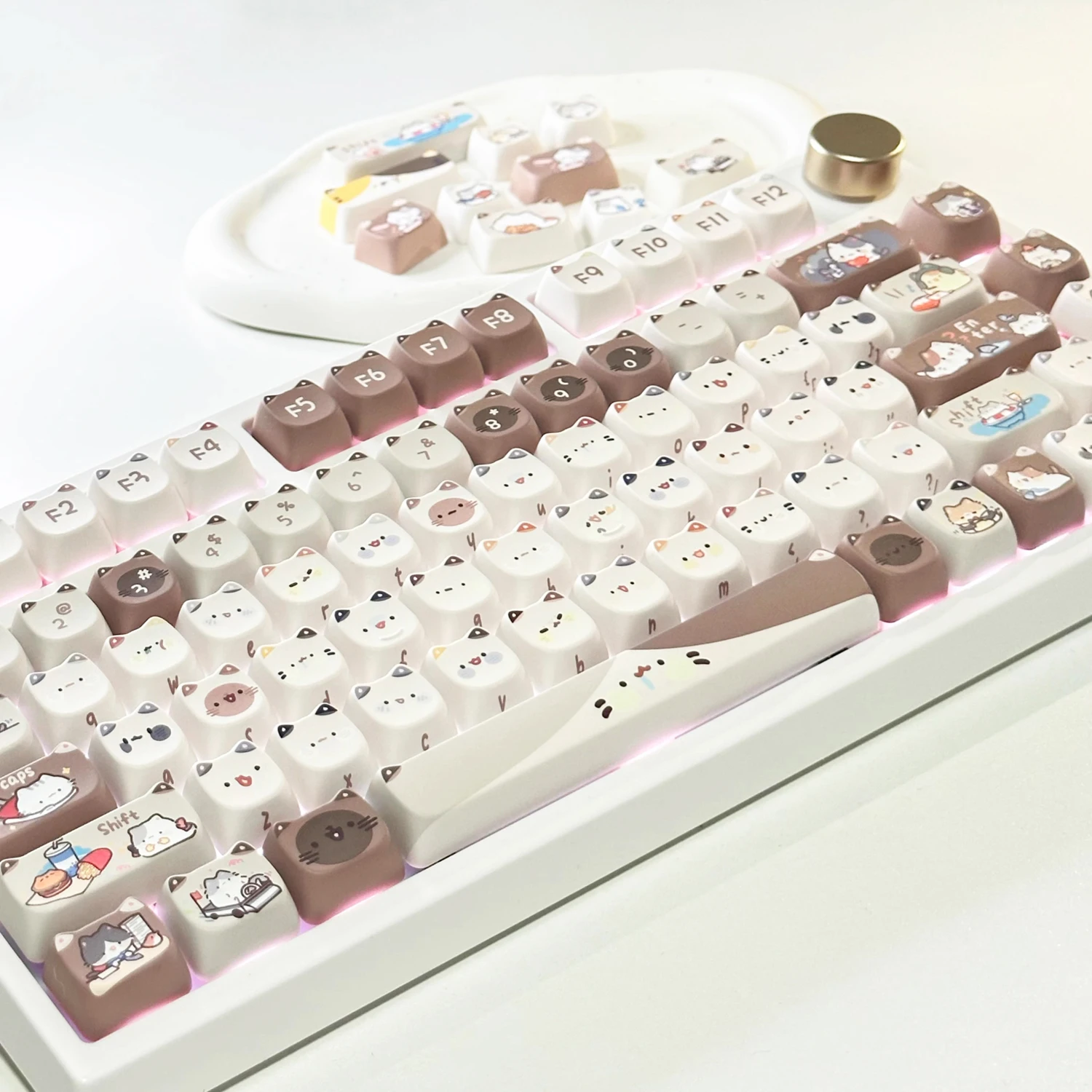Колпачки для механических клавиш 140 клавиши милые аниме коты мокко профиль Мао