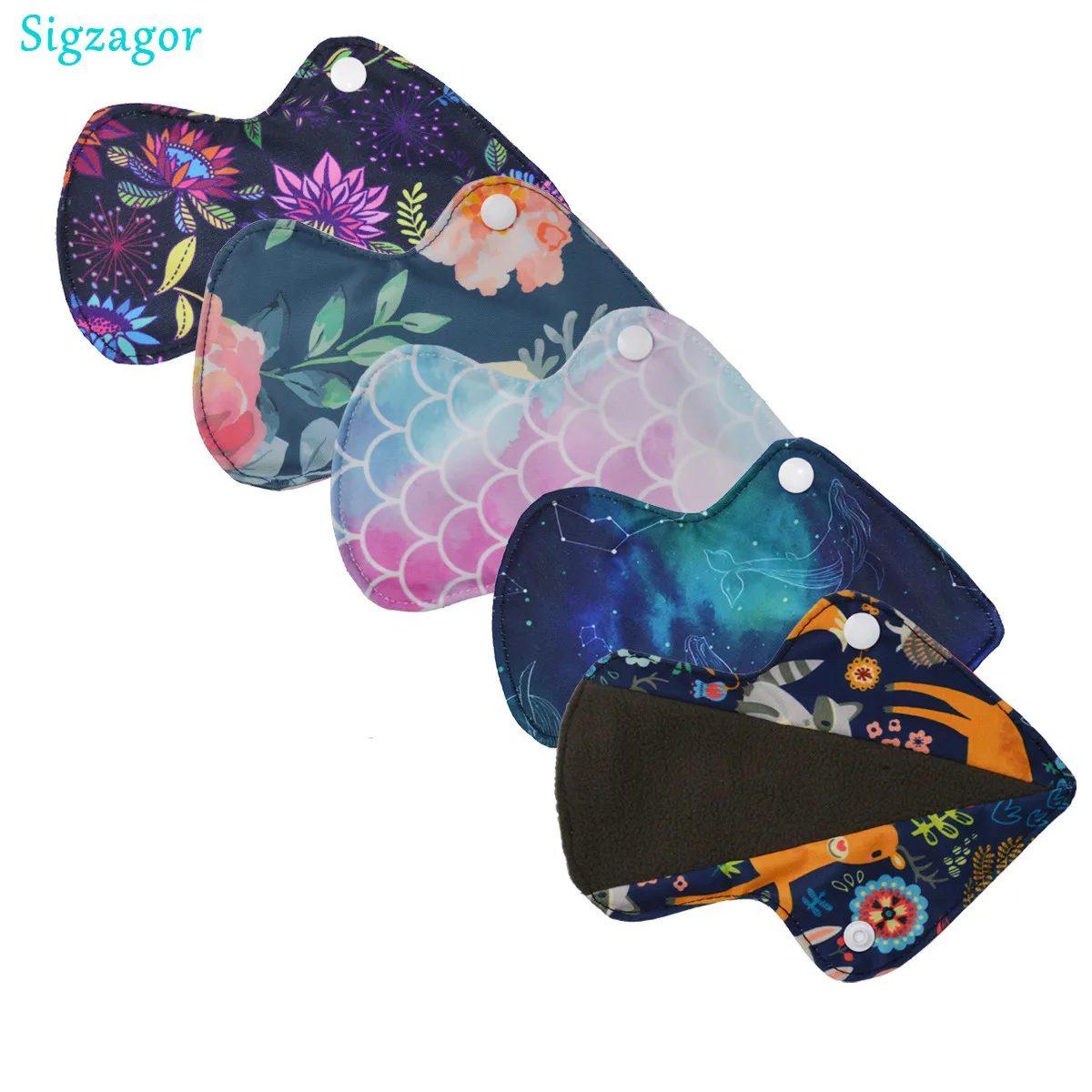 Прокладки для беременных Sigzagor с бамбуковым углем микрофиброй материал PUL