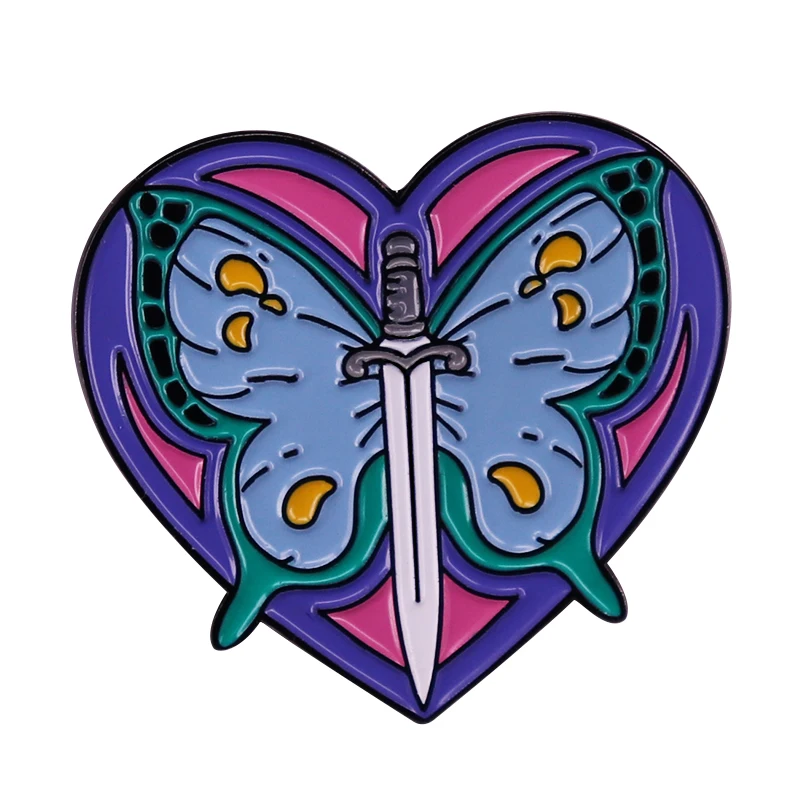 Брошь с эмалью брошь в виде бабочки и моторики Джоджо из аниме Невероятные