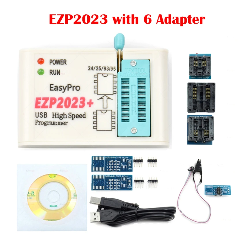 Фото EZP2023 Высокоскоростной USB-программатор SPI с поддержкой адаптера 24 25 93 95 EEPROM Flash Bios для Windows 2000 XP Vista 7 8 10 №5