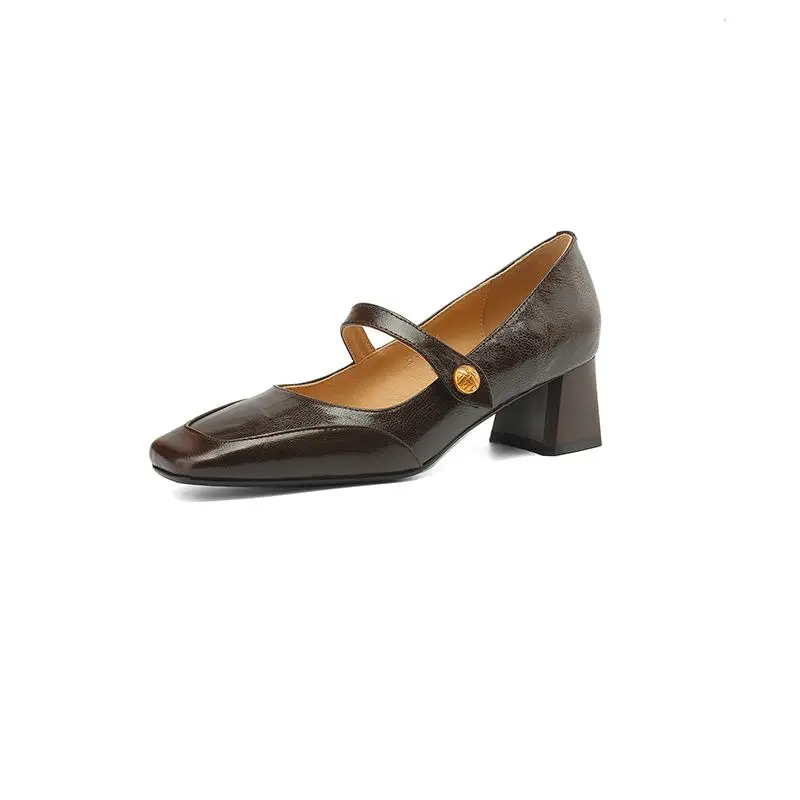 Элегантные женские туфли-лодочки Krazing Pot из овечьей кожи на толстом каблуке