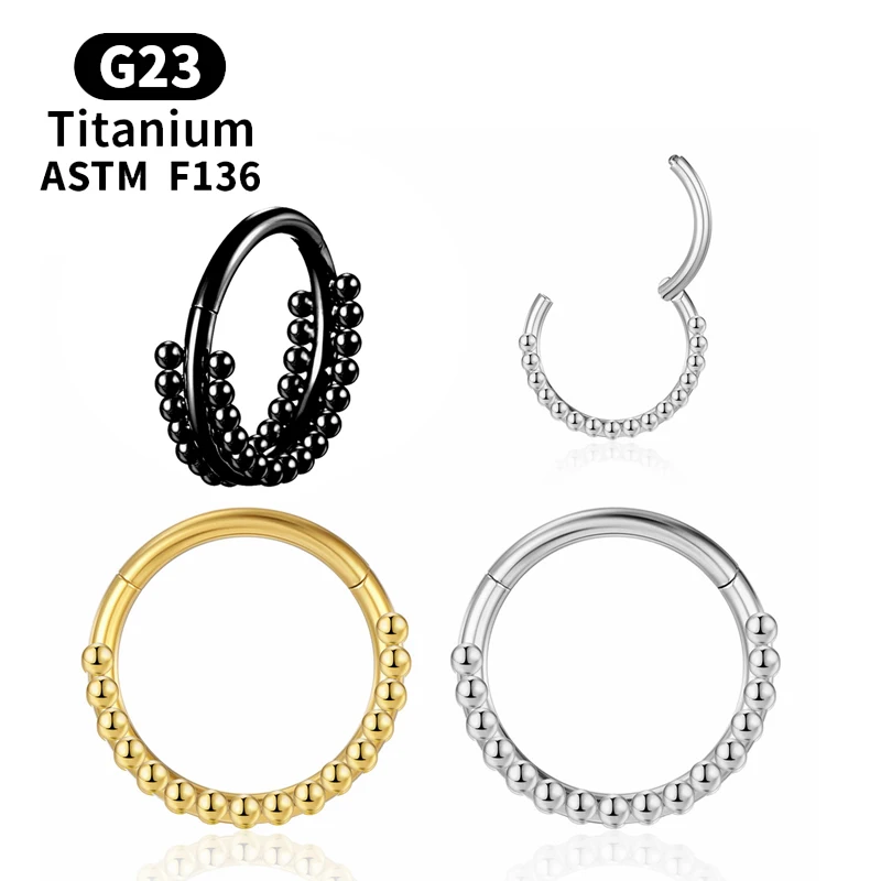 

Titanium Septum Nose Ring Tragus Piercing Tragus Women Cartilage G23 Helix Ball Sexy Clicker Earrings Insulation Labret Jewelry