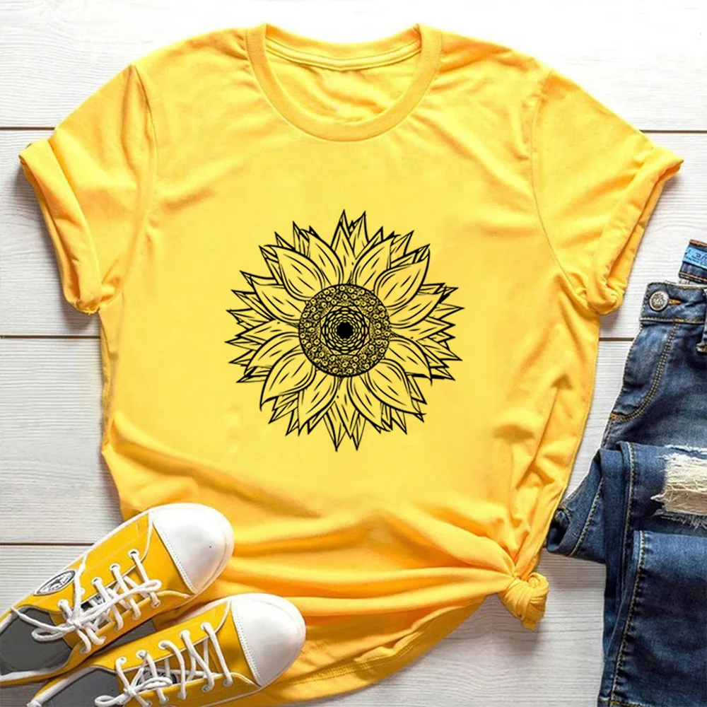 

Sunflower Shirt Flower Shirt Garden Shirt Wild Flower Shirt Fall Boho Shirt Women