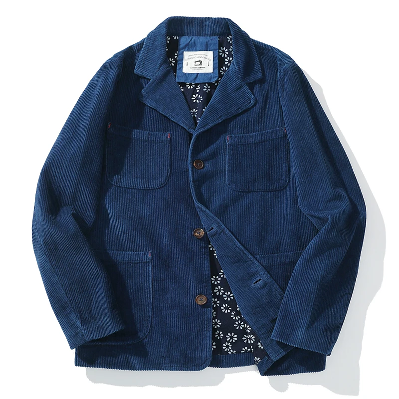 Качественная 100% хлопок индиго ручной работы синяя куртка с растительным