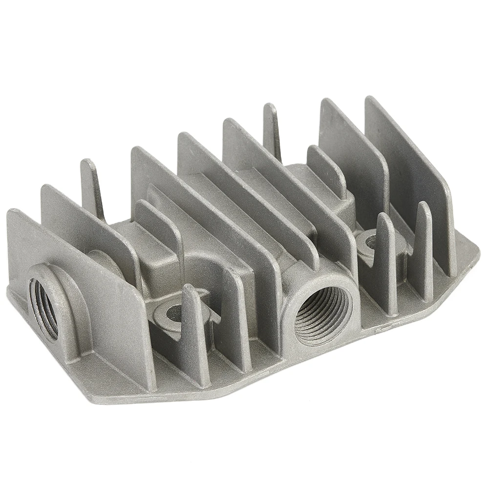 Головка блока цилиндров воздушного компрессора из литого алюминия с резьбой G1/2in