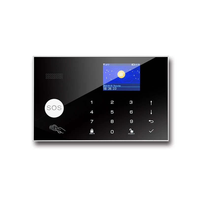 Tuya APP Remote Control Touch Screen WIFI 4G/GSM Alarm System Home Security Alarm Sensor PIR Detector Door Contact Rifd Card SOS enlarge