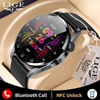 lige nfc smartwatch amoled sports fitness tracker watch sleep health monitoring new bluetooth call smart watches for android ios