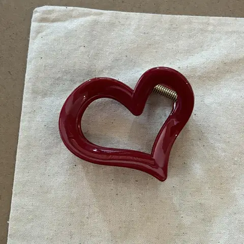 Акриловые заколки-крабы BASICGOLDYAO бордового цвета