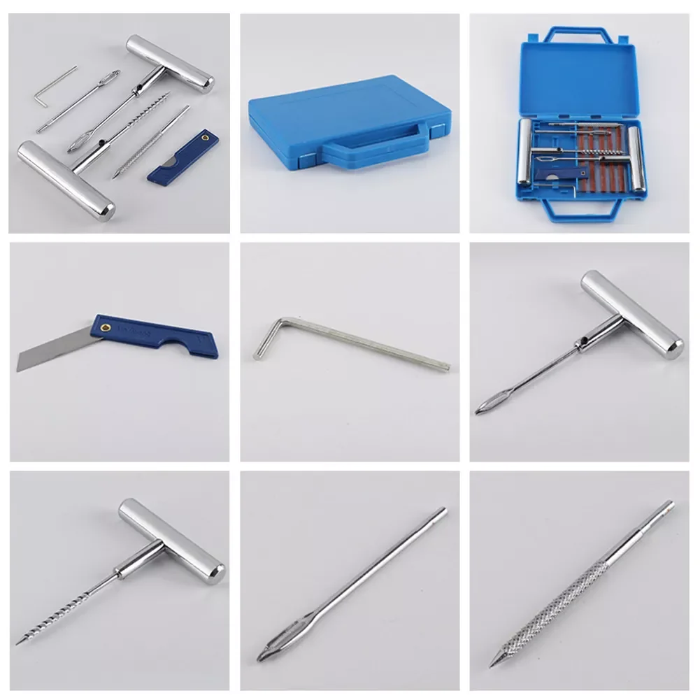 

Car Van Motorcycle Bike Emergency Heavy Duty Tubeless Tire Puncture Professional Repair Kit Plug Set Tyre Repair Kit