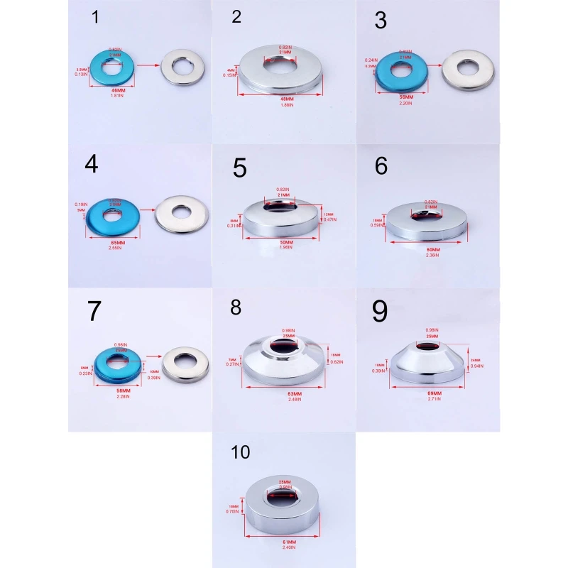 

Y1UU Stainless Steel Wall Split Flange Snap-on Faucet Decorative Cover for Bathroom