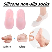 1 pair moisturizing gel heel socks silicone foot chapped care tool cracked skin care protector pedicure health monitors massager