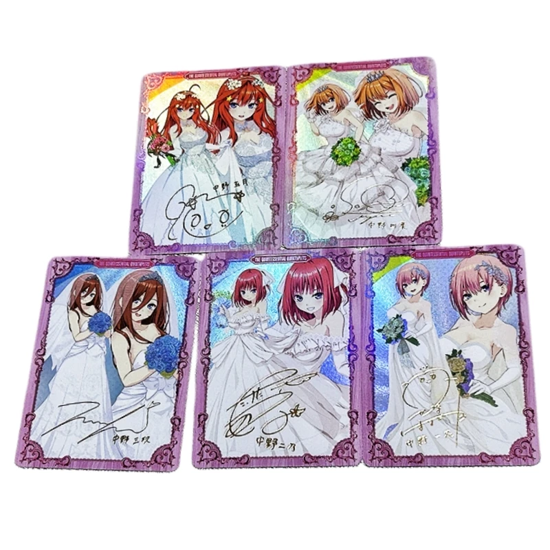 

5pcs/set The Quintessential Quintuplets Nakano Miku Animation Characters Flash Card Anime Classics Game Collection Cards Toy