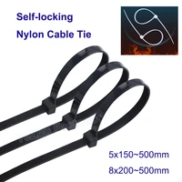 200 500pcs self locking plastic nylon cable tie black white 5x300 cable organizer tie fastening ring 3x200 industrial cable tie