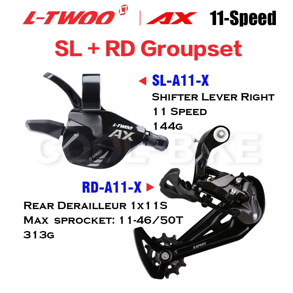 LTWOO AX 1x11 Speed Groupset Shift Lever and Rear Derailleur Long cage for MTB 46T 50T 11v switch compatible SHIMANO sram