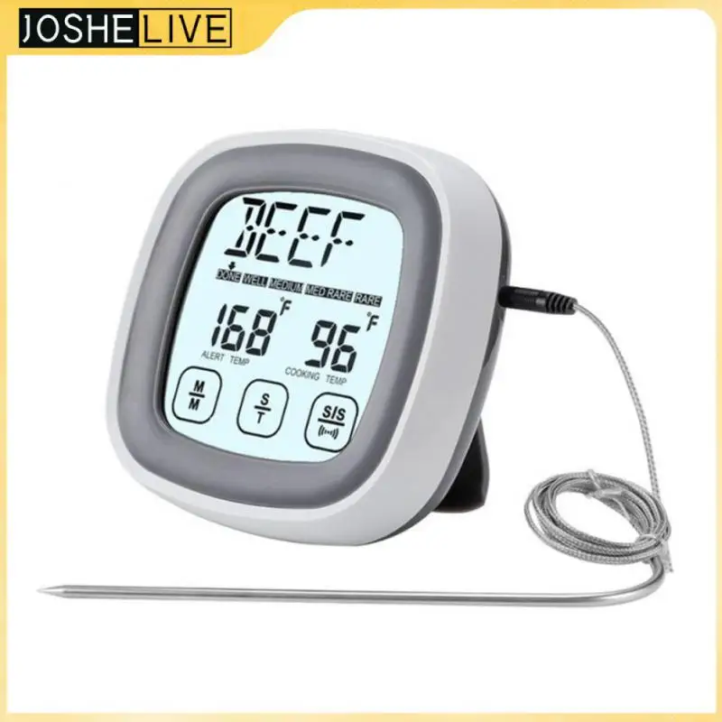 

Kitchen Food Thermometer Probe Touch Screen Digital Oil Thermometer Oven Barbecue Meat Accessories Household Thermometers