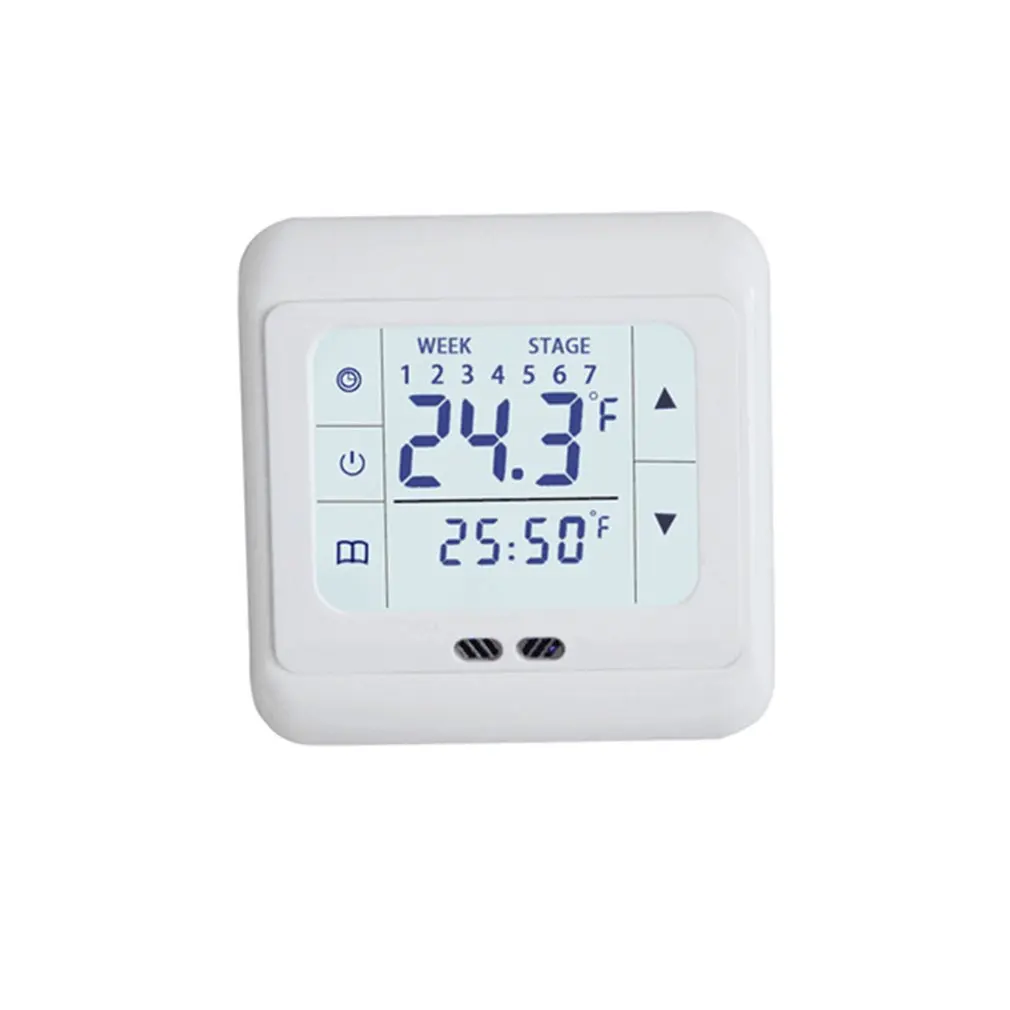 

Home Thermoregulator Touch Screen Heating Thermostat For Warm Floor Electric Heating System Temperature Controller Freeshiping