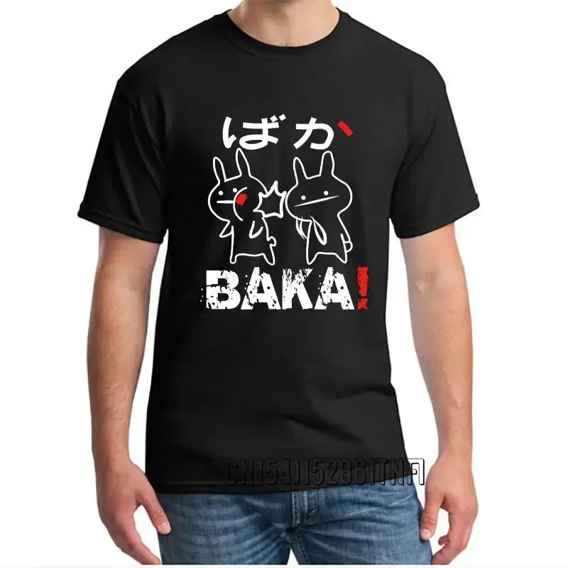 Футболка Baka Rabbit Slap в японском стиле милая тенниска из 100% хлопка с круглым вырезом