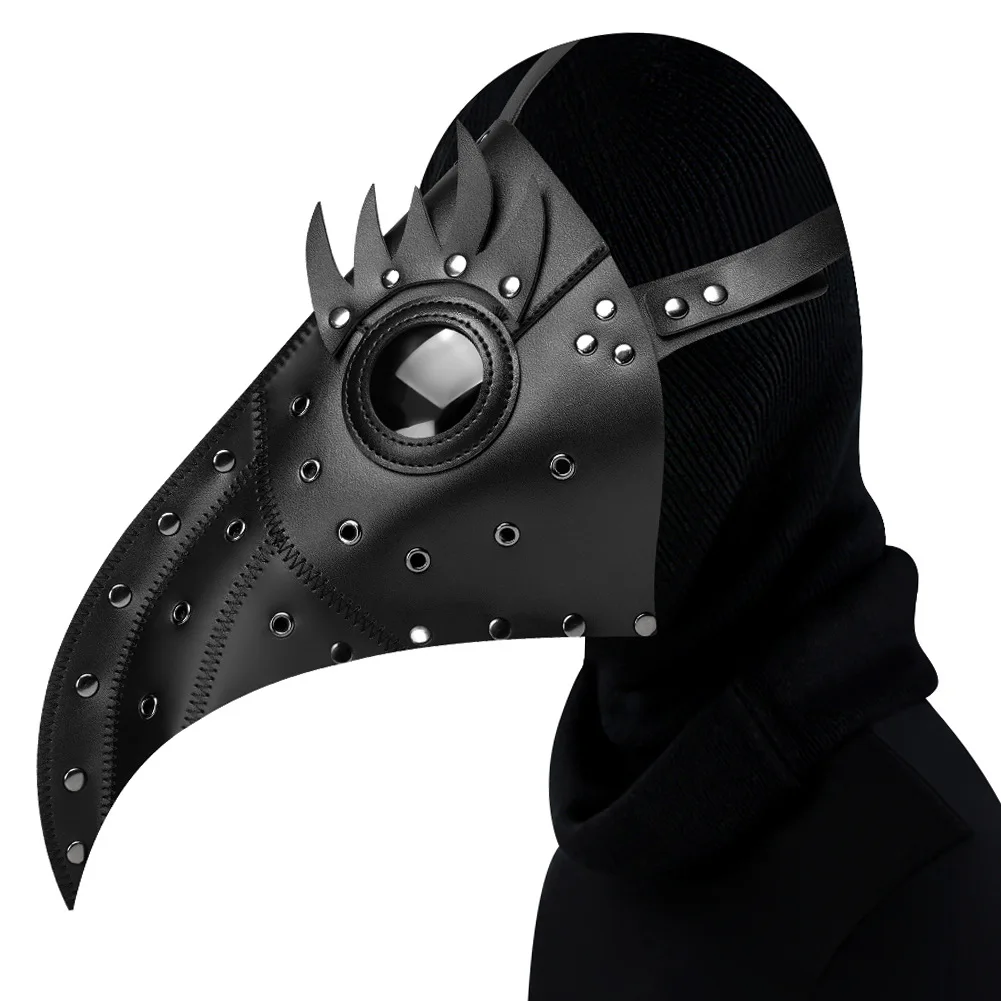 

Funny Medieval Steampunk Plague Doctor Bird Mask Latex Punk Sexy Masks Beak Adult Halloween Event Cosplay Props