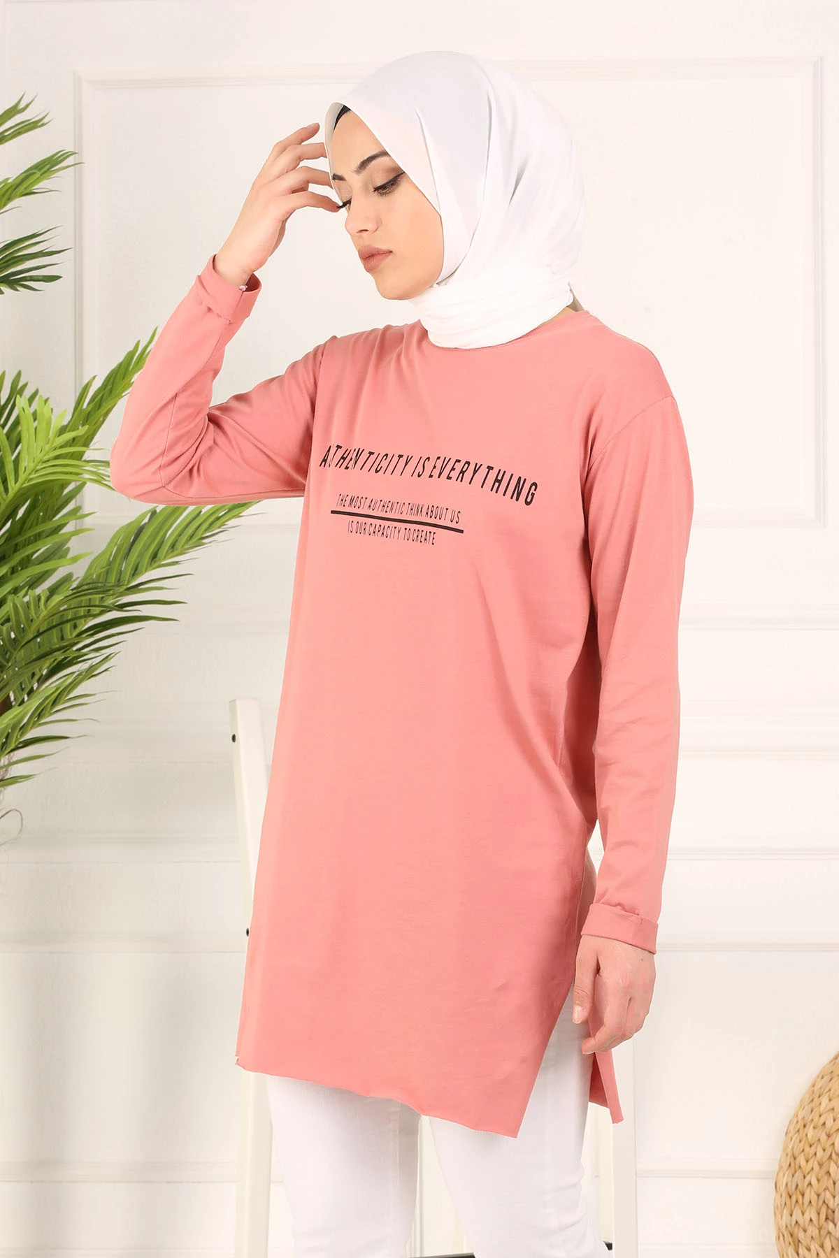 Yazlık чесаный NY-грязно-розовый