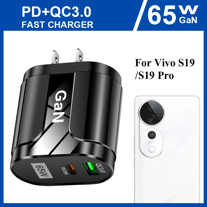 Сетевое зарядное устройство GaN с USB Type-C 65 Вт PD 3 0