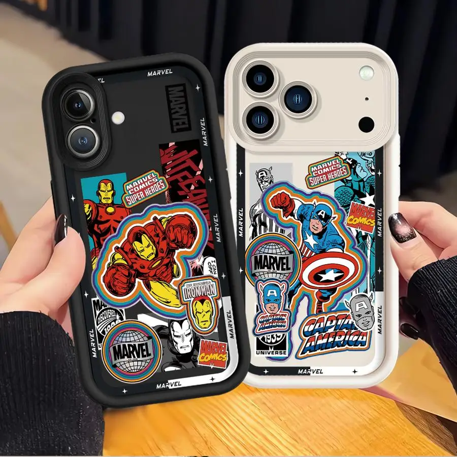Фото Крутой чехол с изображением Железного человека Marvel для iPhone 11 Air 17 Pro Max 14 12 Pro 13 16 15 Plus №3