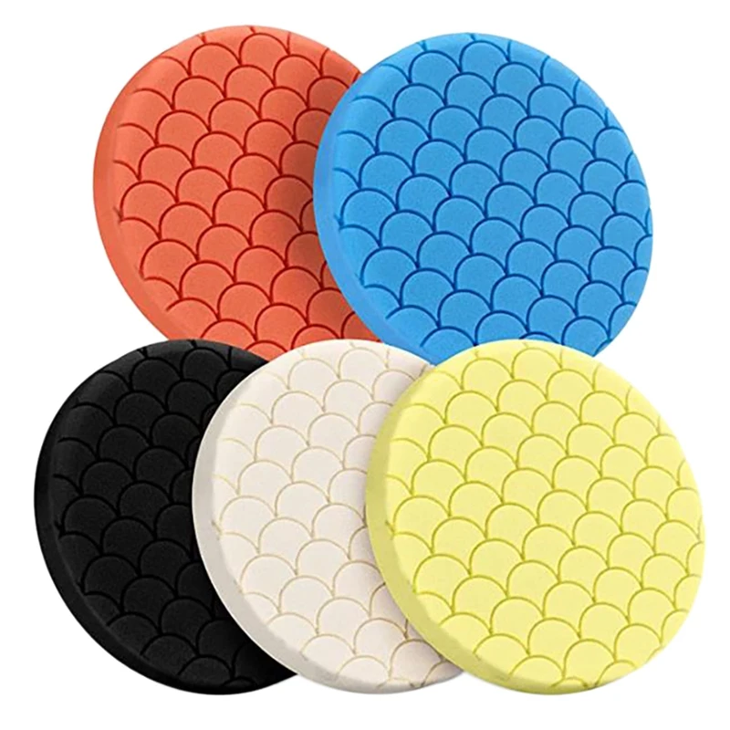 

5Pcs Polishing Pads Buffing Sponge Pads Kit For Car Buffer Polisher Sanding, Waxing, Polishing, Sealing Glaze