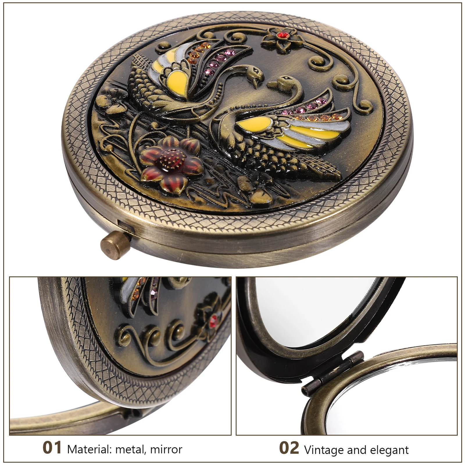 Компактное зеркало подарки для макияжа женщин складной карман туалетного