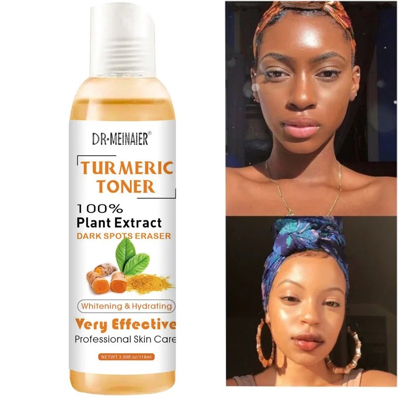 

118ml Tumeric Dark Spots Toner Spots Eraser Corrector Turmeric Fade Blemishes Acne Remover Toner for Dark Skin Dark Spot Remover