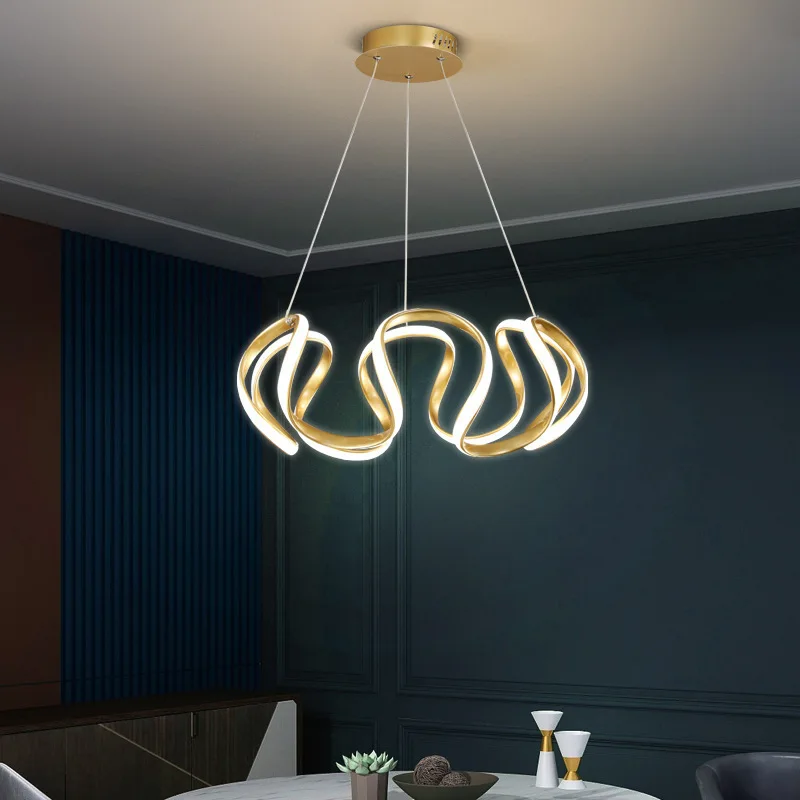 Купи Modern led chandelier profiled gold/black kitchen living room dining room kitchen bedroom home decoration lighting fixtures за 5,400 рублей в магазине AliExpress