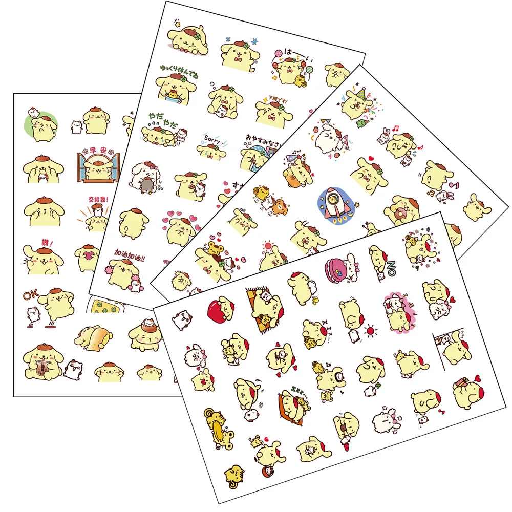 

Pudding dog hand account sticker cartoon kuromi transparent mobile phone water cup notebook waterproof decorative stickers
