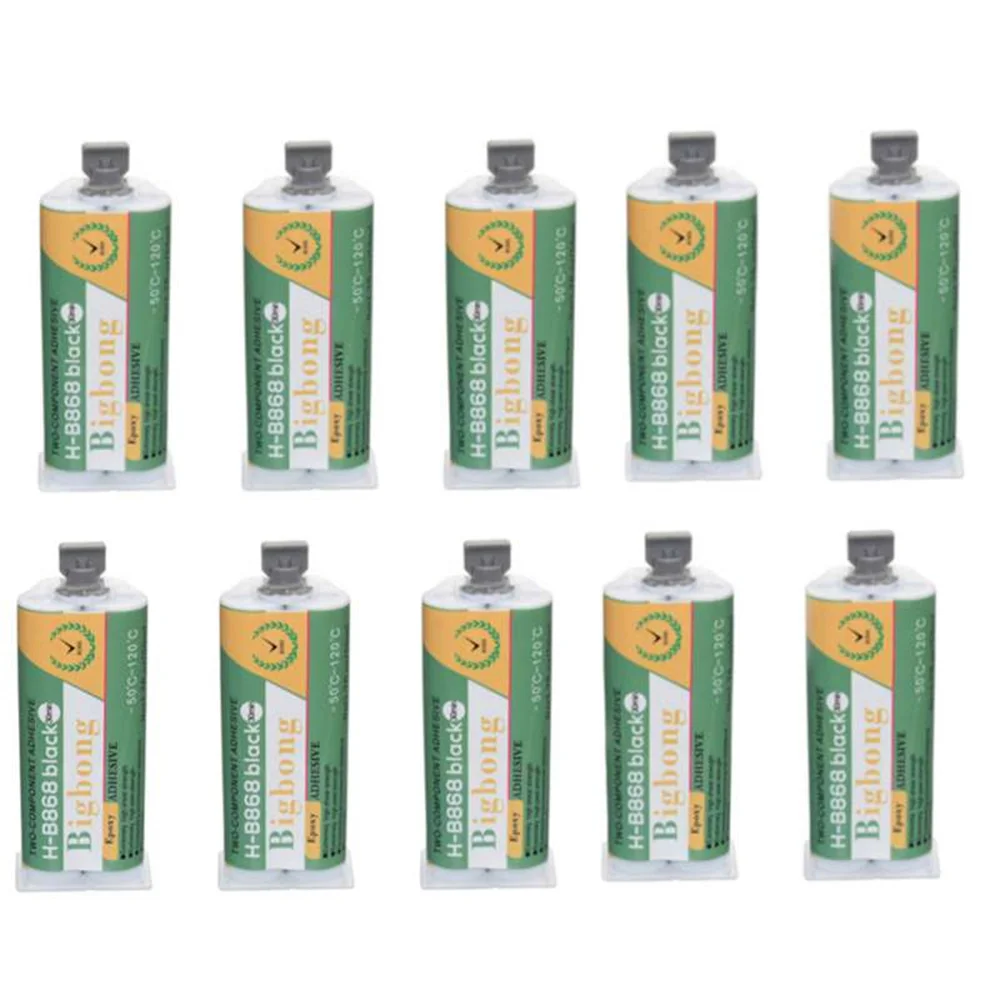 

10pcs Black 1:1 50ml AB Resin Epoxy Glue Adhesive Epoxy Resin -50℃-120℃ Ceramic Stainless Steel Stone Plastic Metal Bonding